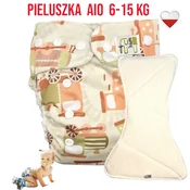 shumee Večnamenska plenica Coolmax Pocket GREEN TRAINS NappiMe