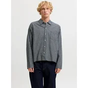 JACK & JONES Srajca JORAUSTIN nočno modra/siva