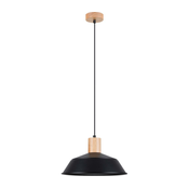 Sollux SL.1322 - Luster na sajli FANO 1xE27/15W/230V precnik 34 cm crna