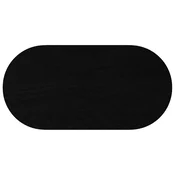 Vidaxl Mizna plošča temno rjava 80x40x4 cm trdna hrastovina ovalna