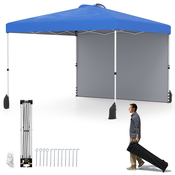 COSTWAY Vrtni šotor Praznični paviljon modre barve 3 x 3 m, (5000157033)