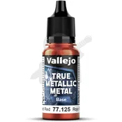 Vallejo VALL-77125 Prava kovinska kovano rdeča 18 ml