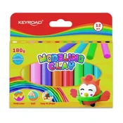 KEYROAD neonski plastelin, blister 12 kosov, mešanica barv