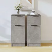 Komode 2 kom siva boja betona 30 x 30 x 70 cm konstruirano drvo