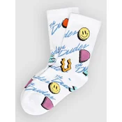 The Dudes Squiggle Pattern Light Simple Tennis Socks multicolor