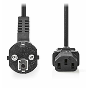 Nedis Napajalni kabel / vtič tipa F - IEC-320-C13/ raven/ kotni/ črn/ v razsutem stanju/ 2 m