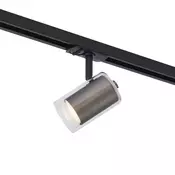 Sodobni reflektor Gunmetal s prozornim steklom za enofazni sistem tirnic - Iconic Lloyd