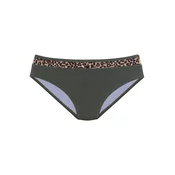 LASCANA Bikini hlačke  rjava / kaki / črna