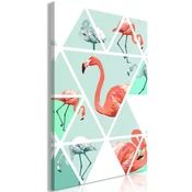 Slika - Geometric Flamingos (1 Part) Vertical 40x60