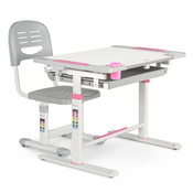 Blumfeldt Tommi XL, djecji set stol i stolica, radni stol podesiv po visini i ergonomska stolica, od 4-10 godina