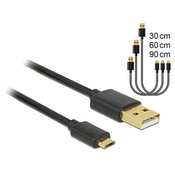 Kabel DELOCK, USB (M) na mUSB-B (M), set 3kom