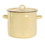 TORO emajlirani lonec s pokrovom (7l), bež