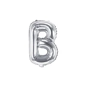 PartyDeco Folija balon črka B srebrn 35 cm