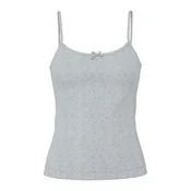 PIECES Top svetlo siva