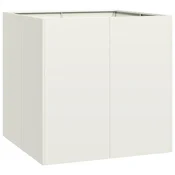 Vidaxl Sadilnik Bela 80x80x80 cm Jeklo