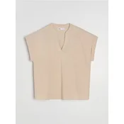 Sinsay - Pamučna bluza košulja bez rukava - BEŽ