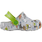 Light gray childrens patterned slippers Coqui Little Frog - Boys