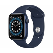 Apple Watch Series 6 (GPS, 44mm, Blue Aluminum, Deep Navy Sport Band)