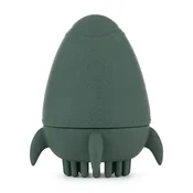 PETITE&MARS Igrača silikonska za vodo s krtačko Splashy Rocket Misty Green 6m+