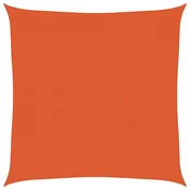 Vidaxl Senčno jadro 160 g/m2 kvadratno oranžno 4x4 m HDPE