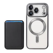 INF Črn magnetni etui, združljiv z iPhone 17 Pro - Vključuje držalo za kartice Magsafe, (5000274924)