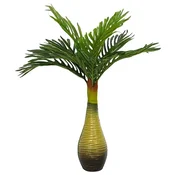 Vidaxl Umetna rastlina palme 9 listov 70 cm zelena