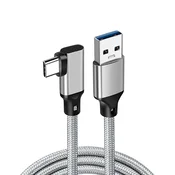 INF Podatkovni kabel Elbow Type-C Grey S, (22126464)