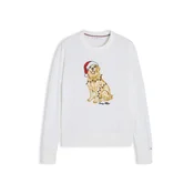 TOMMY HILFIGER Pulover kapučino/rdeča/črna/bela