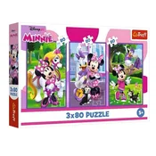 Puzzle za devojcice 3*80 Miki Maus 125-48897, Šarene