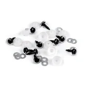 Bleščeče oči z varovalom O10 mm - (8) srebrne (50 set)