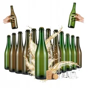 shumee 30x steklenica za šampanjec, jabolčnik, vino 0,75 barve aglomerirane plute