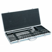 Makita set dlet in svedrov SDS-max v Al kovčku: svedri 18, 20, 22, 25x540mm, pas + 2x ploščato dleto 25mm D-42494