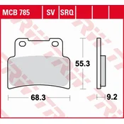 ZAVORNE PLOŠČICE TRW ZF KH432 SINTER STREET APRILIA RS 125 07-13, SL 750 SHIVER/DROSODURO 07-17, NA 850 MANA 07-16, SL 900 SHIVER, SMV 900 DROSODURO 17-, YAMAHA MT 125, YZF 125R 14-, SPREDAJ