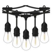 LED vrtna svetlobna veriga 15 x E27 15m Toplo bela