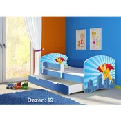 Deciji krevet ACMA II 160x80 F + dusek 6 cm BLUE19