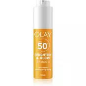 Olay Vitamin C Brighten & Glow vlažilni fluid z niacinamidom SPF 50+ 50 ml