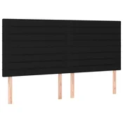 LED uzglavlje crno 180x5x118/128 cm od tkanine