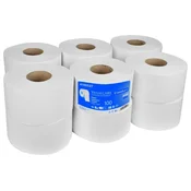 Jumbo celulozni toaletni papir, dvoslojni, 800 listov, 100 m, 12 kosov, bel