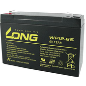Long Long WP12-6S WP12-6S svinčeni akumulator 6 V 12 Ah svinčevo-koprenast (Š x V x G) 151 x 99 x 50 mm ploščati vtič 4\,8 mm nizko samopraznjenje\, brez vzdrževanja, (20438826)