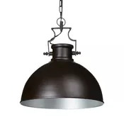 Northix Industrijska viseča svetilka temno rjava kovina E27 40 cm