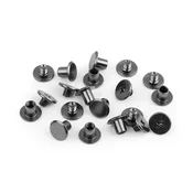 Sedlarske vijačne zakovice O10 mm - nikelj črne barve (10 parov)