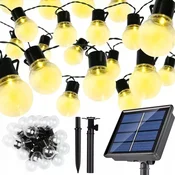 shumee Vrtna zavesa solarna girlanda LED luči dolžine 7,5 m topla svetloba