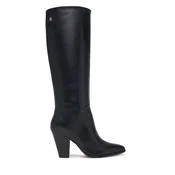 Tommy Hilfiger Zimski škornji Clean Tubular Knee Boot FW0FW09584 Črna