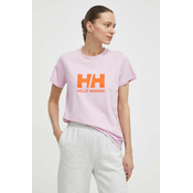 Pamucna majica Helly Hansen za žene, boja: ružicasta