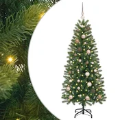Vidaxl Umestno božično drevo med 150 LED Zelena 150 cm PE in PVC
