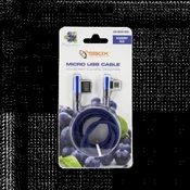 S BOX Kabl USB A / Micro B 90 1 5 m Blue
