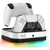 Polnilna postaja Deep Explorer z RGB-lučko za krmilnike PS5 in PlayStation Portal (PS5)
