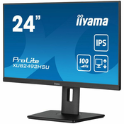 Monitor Iiyama 60,5 cm (23,8) XUB2492HSU-B6 1920x1080 100Hz IPS 0,4ms VGA HDMI DisplayPort 4xUSB3.2 Pivot Zvočniki  2H sRGB99% ProLite