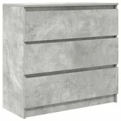 Vidaxl Komoda betonsko siva 80x35x76 cm inženirski les