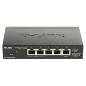 D-Link DGS-1100-05PDV2 mrežni prekidac Upravljano Gigabit Ethernet (10/100/1000) Podrška za napajanje putem Etherneta (PoE) Crno
